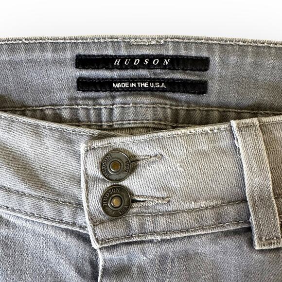 Hudson Women's Vintage 90s Bootcut Jeans Size 31 Gray Wash Raw Hem W170DGR - Picture 3 of 11